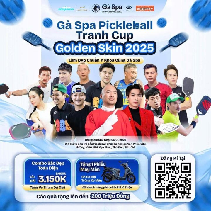 Gà Spa Pickleball Tranh Cúp Golden Skin 2025